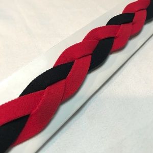 Red and Black Brand New Braided Headband